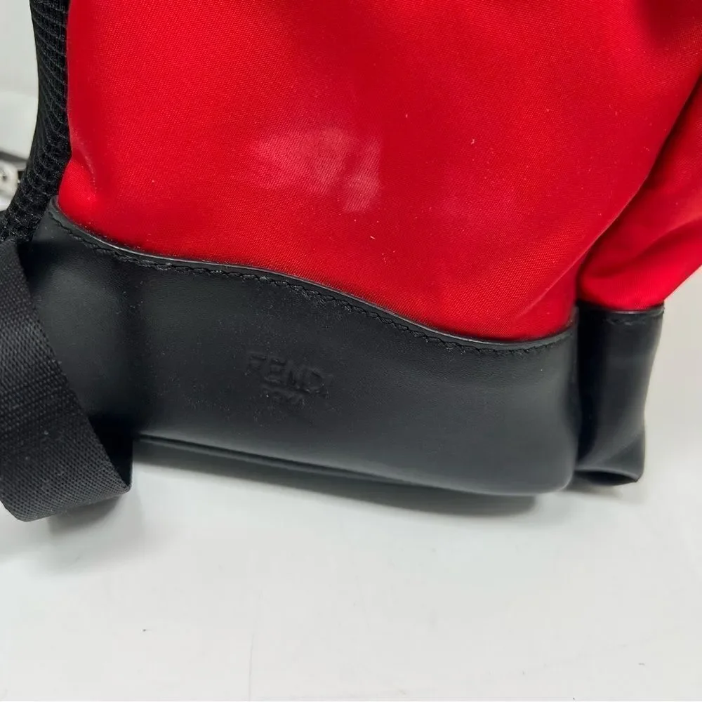 Fendi Monster Bug's Eye Backpack Large Capacity Men's Red